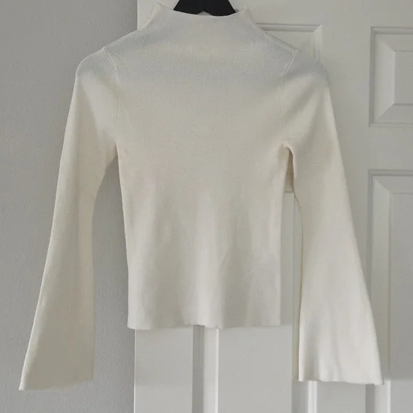 NWT Anthropologie Maeve Bell Sleeve Top // Ivory, XXS - Picture 2 of 5